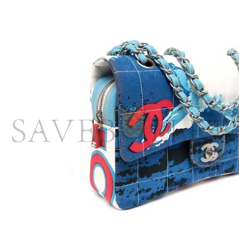 CHANEL SURF LINE SHOULDER BAG IN BLUE (25*15*6cm) 